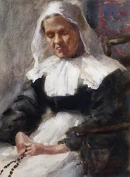 Monja rezando su rosario, 1910